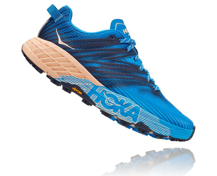 Tenis Trail Hoka One One Feminino Azuis - Speedgoat 4 - 104-VOMRAB